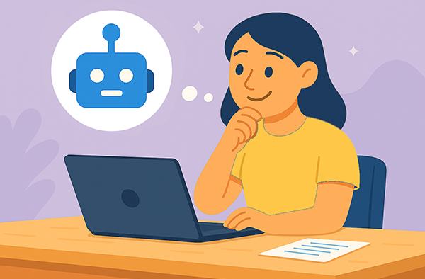 A girl wants to use AI for her essay