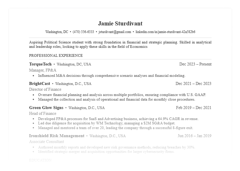 Resume Preview